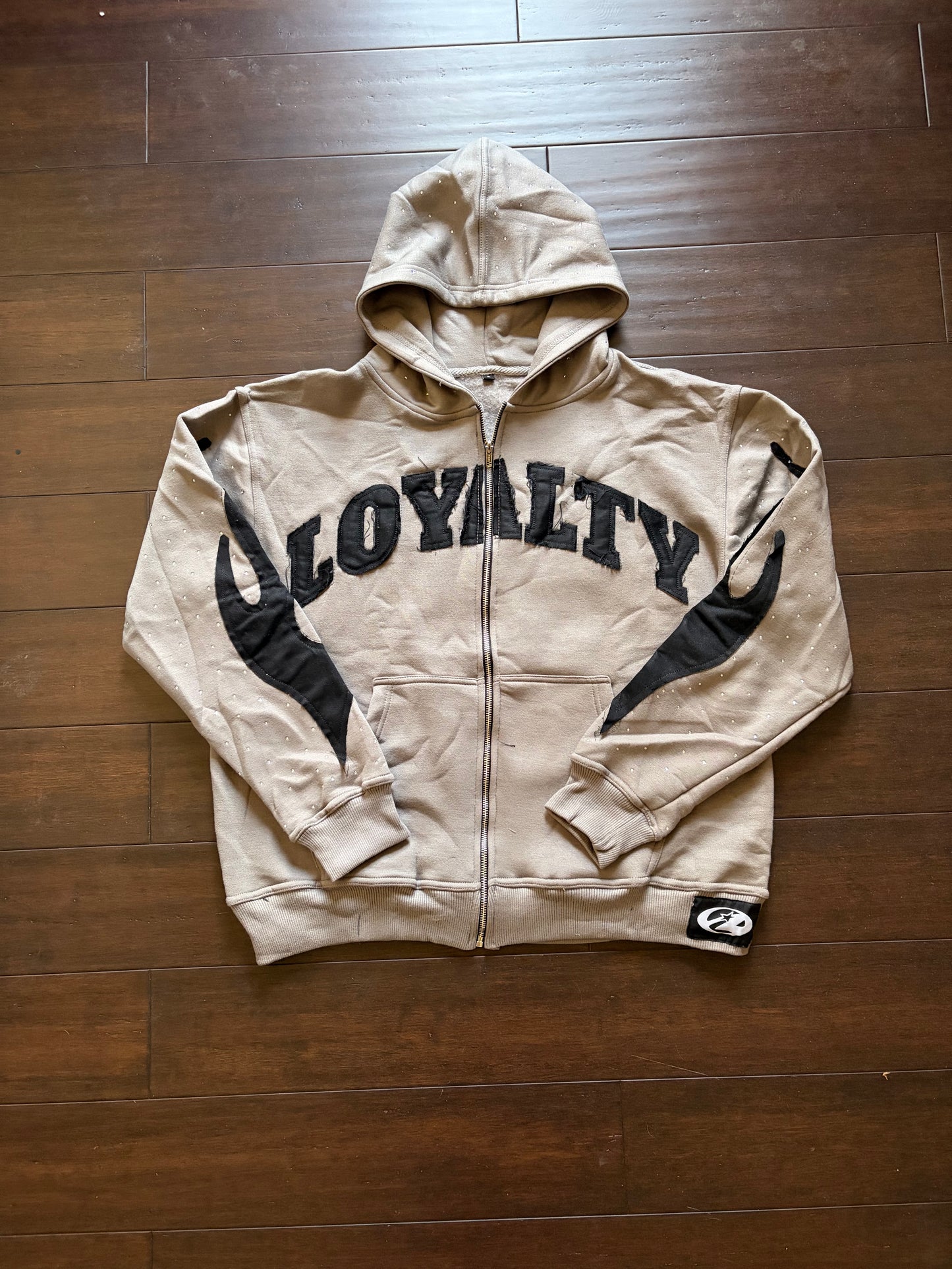 Loyalty Rhinestone Zip Up