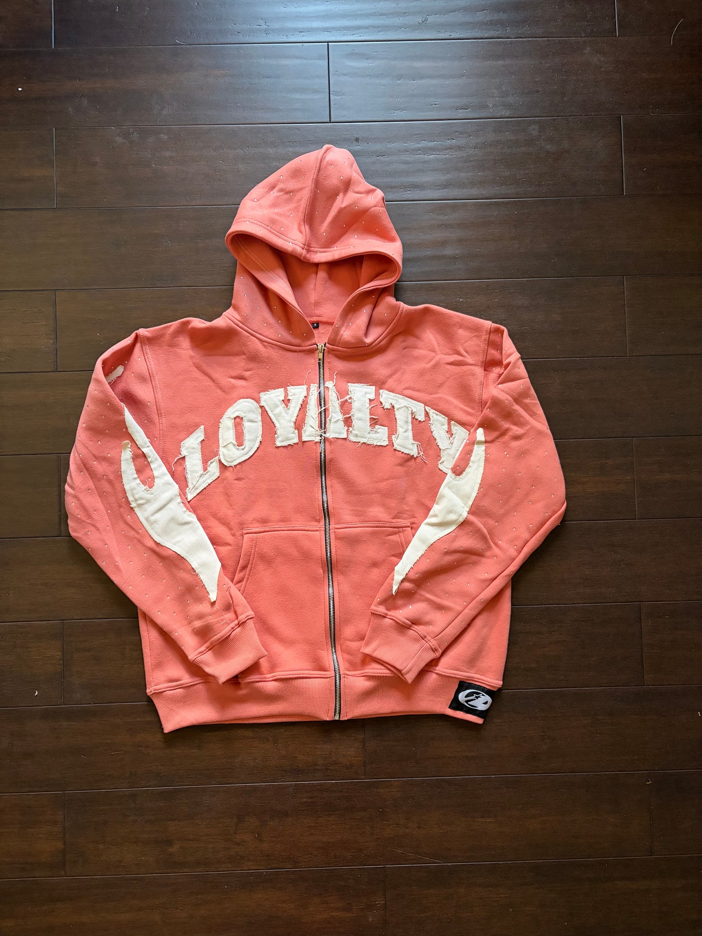 Loyalty Rhinestone Zip Up