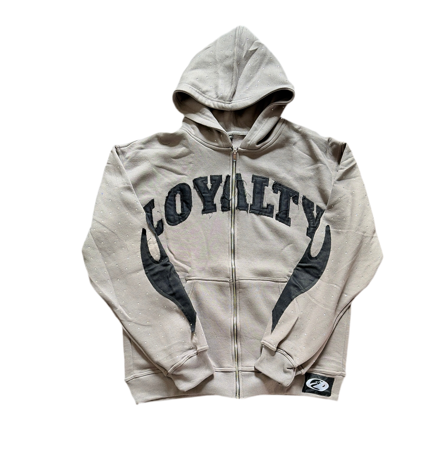Loyalty Rhinestone Zip Up