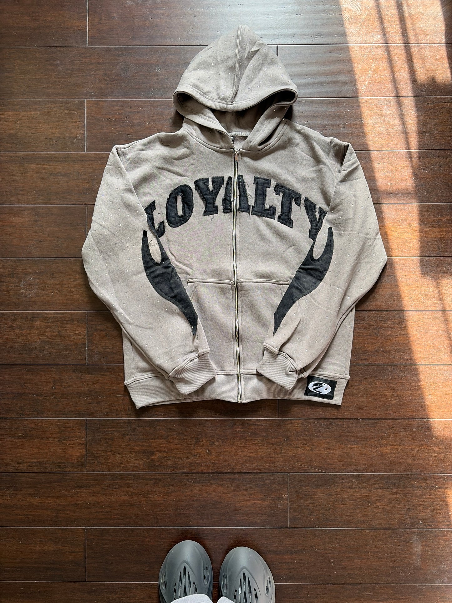 Loyalty Rhinestone Zip Up (OVERSIZED)