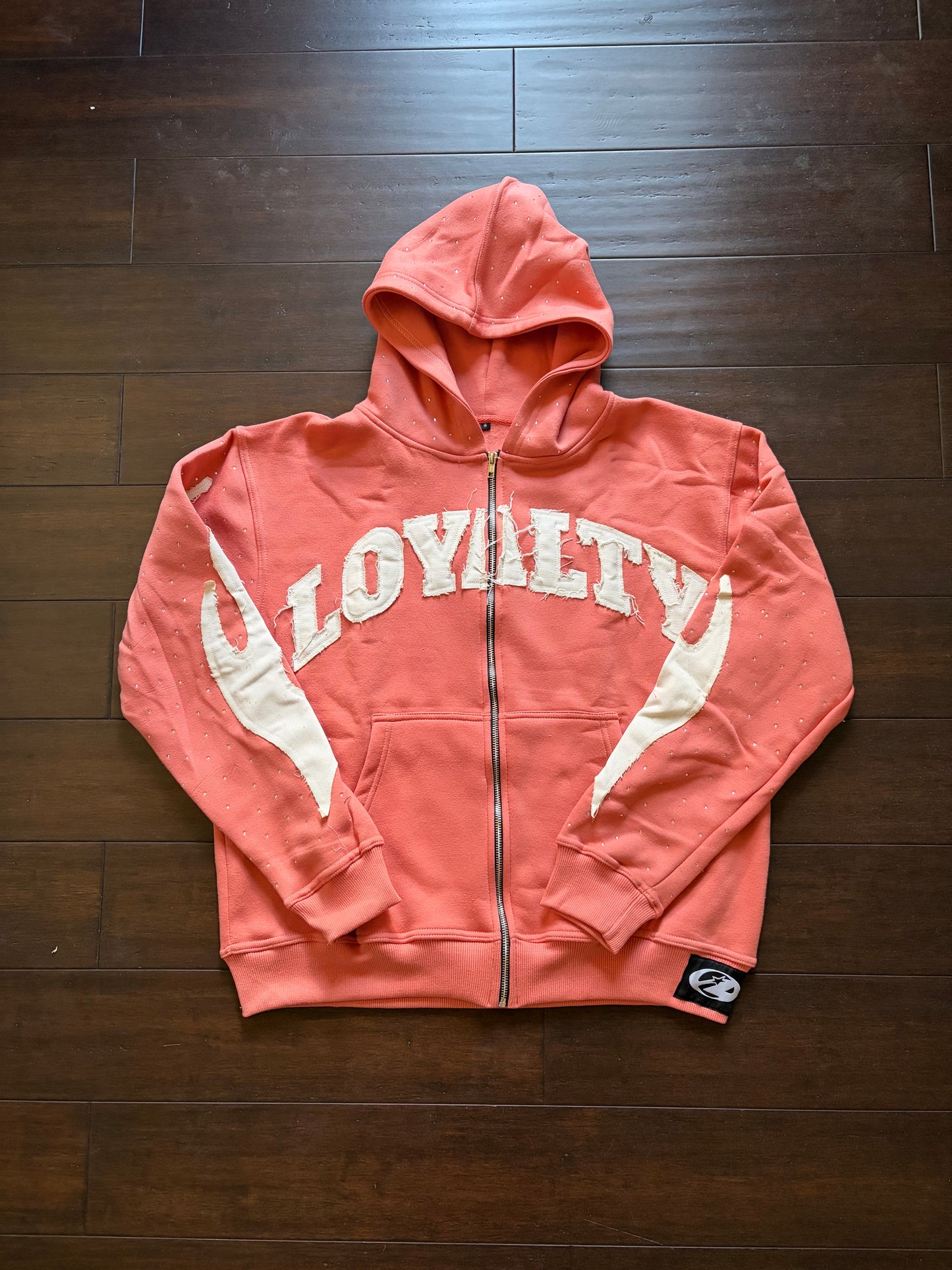 Loyalty Rhinestone Zip Up