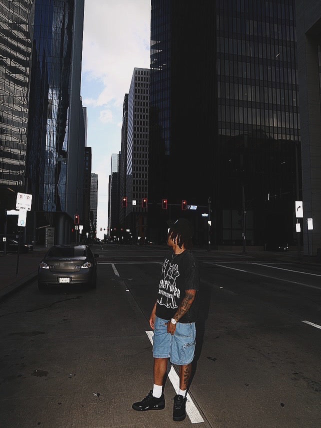 Mans Best Friend Acid Wash Oversize Tee