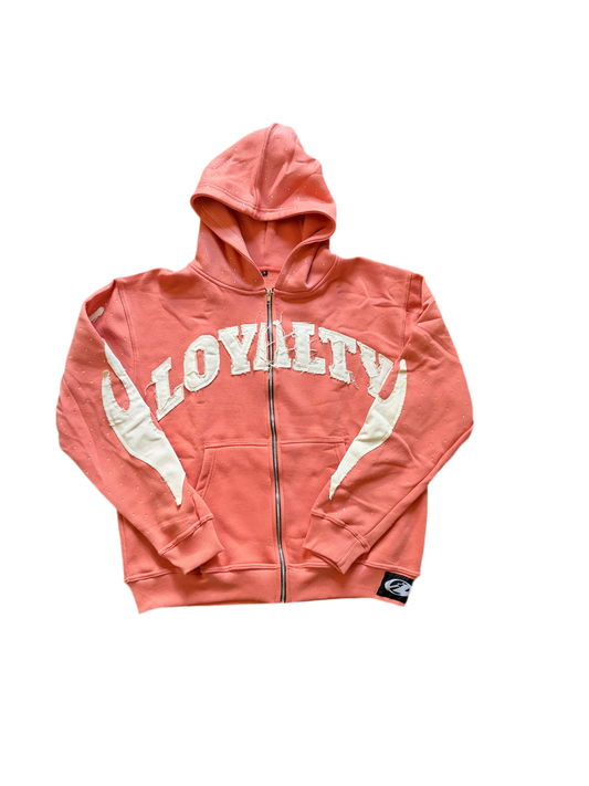 Loyalty Rhinestone Zip Up