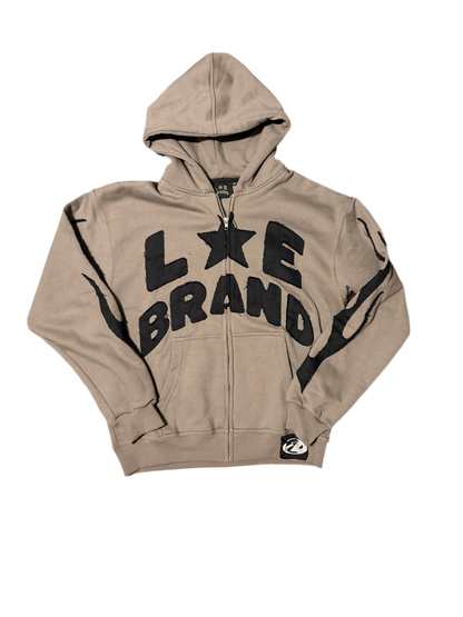 LOE BRAND ZIP UP (GRAY)