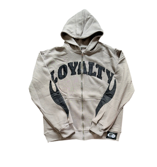 Loyalty Rhinestone Zip Up