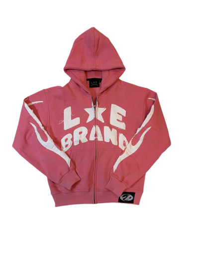 LOE BRAND ZIP UP (PINK)