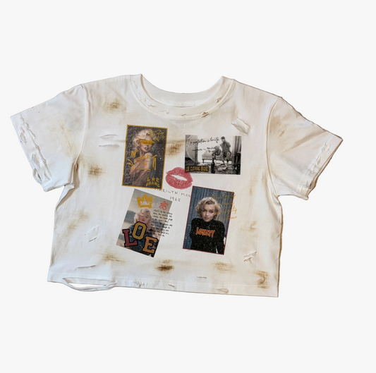 MONROE CROP TOP (DISTRESSED)