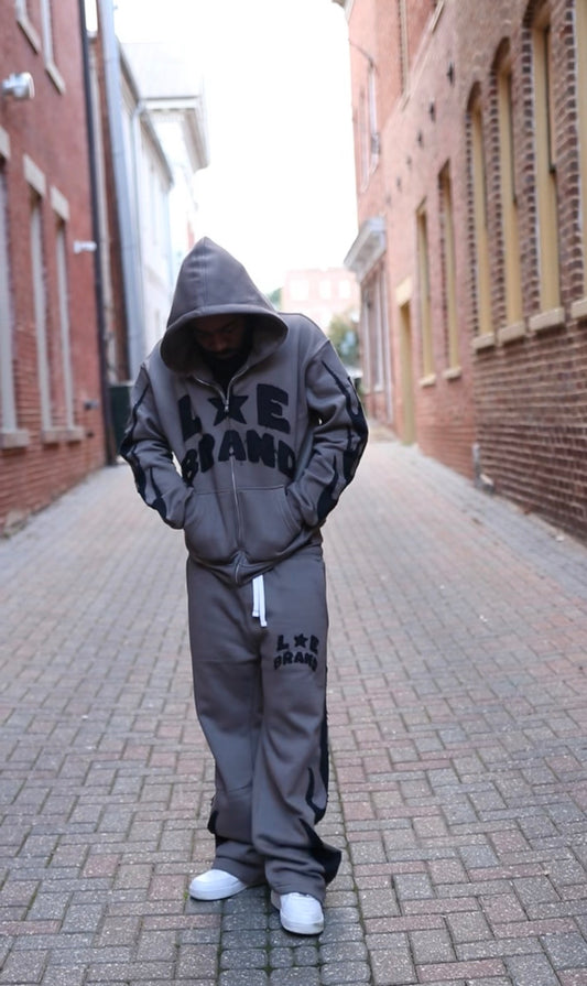 LOE BRAND ZIP UP (GRAY)